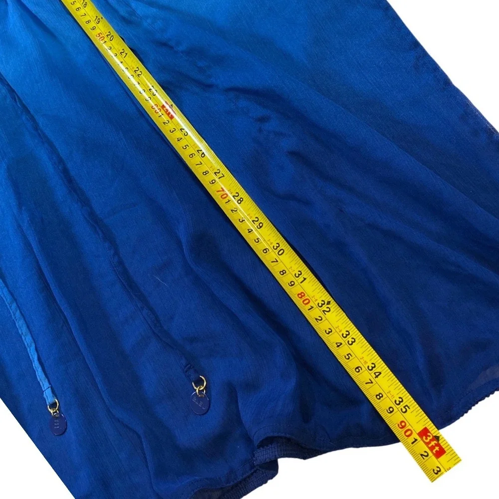 Blue by Rod Beattie Large Sheer Swim Cover-Up | Ombre Blue Beach Tunic Pool Swim - Picture 9 of 9